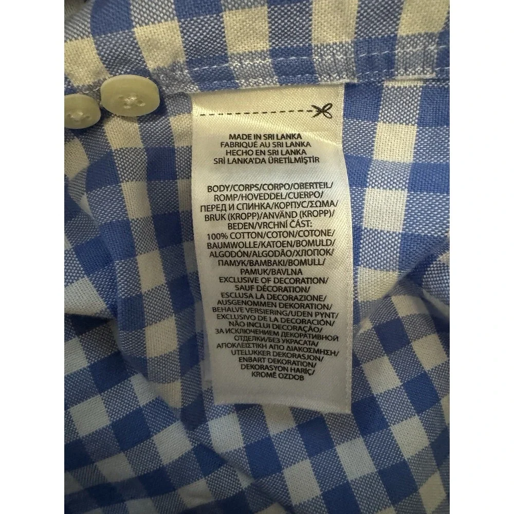 Polo Ralph Lauren 4XLT Palm Trees Short Sleeve‎ Button Down Oxford Shirt Gingham